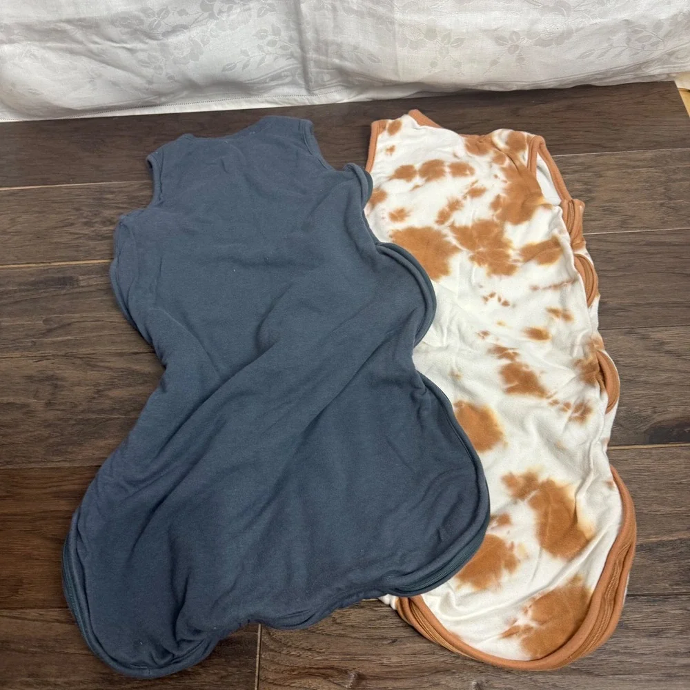 Goumi Kids Swaddle Sleep Sack‎ Bundle 2 Medium 6-12M Cow Print Grey